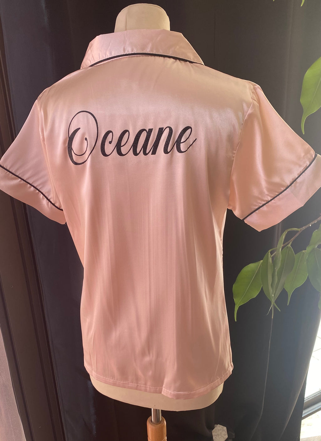 Pyjama satin femme (pantalon/polo)