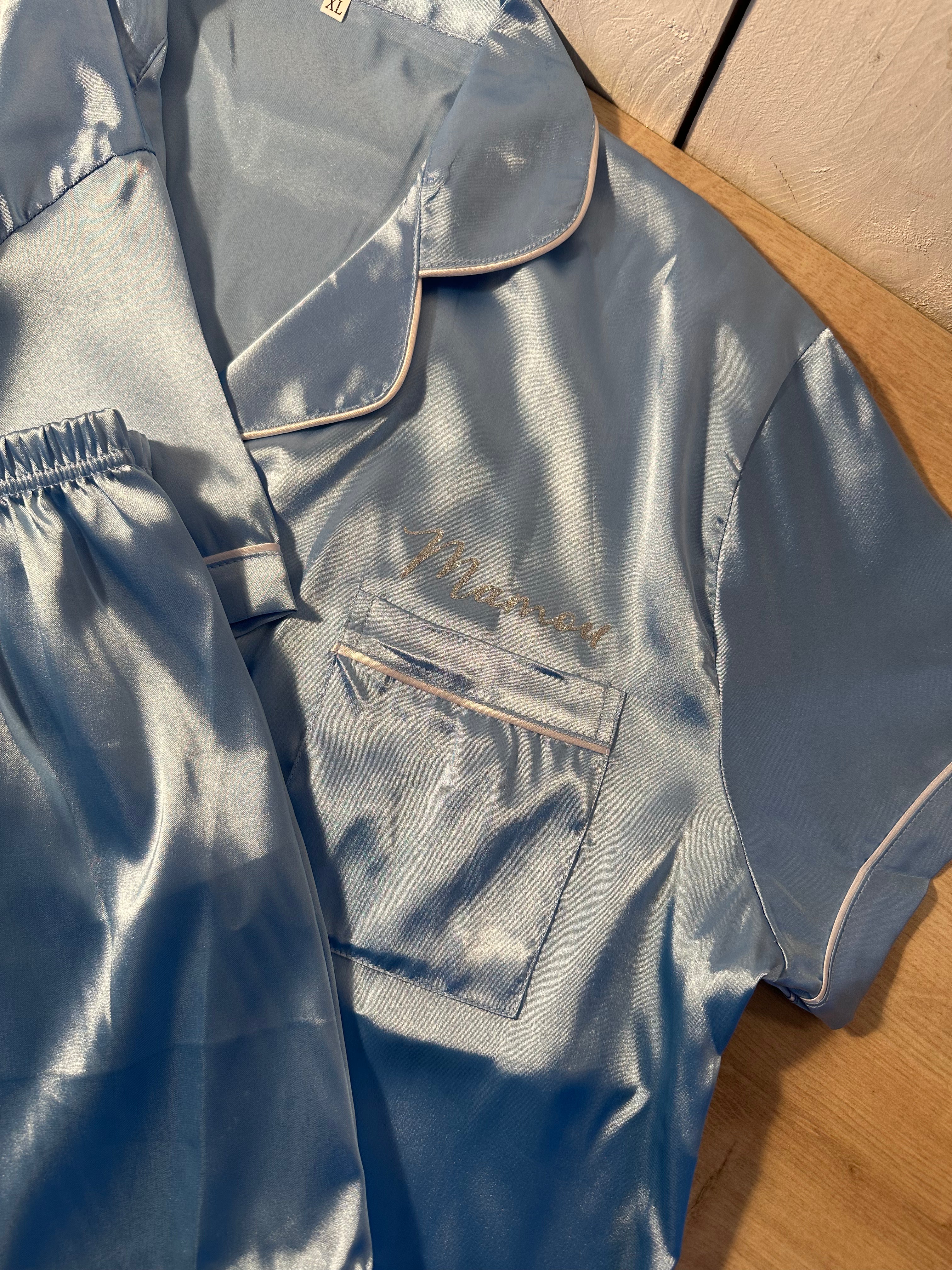 Pyjama satin (shorty/polo)