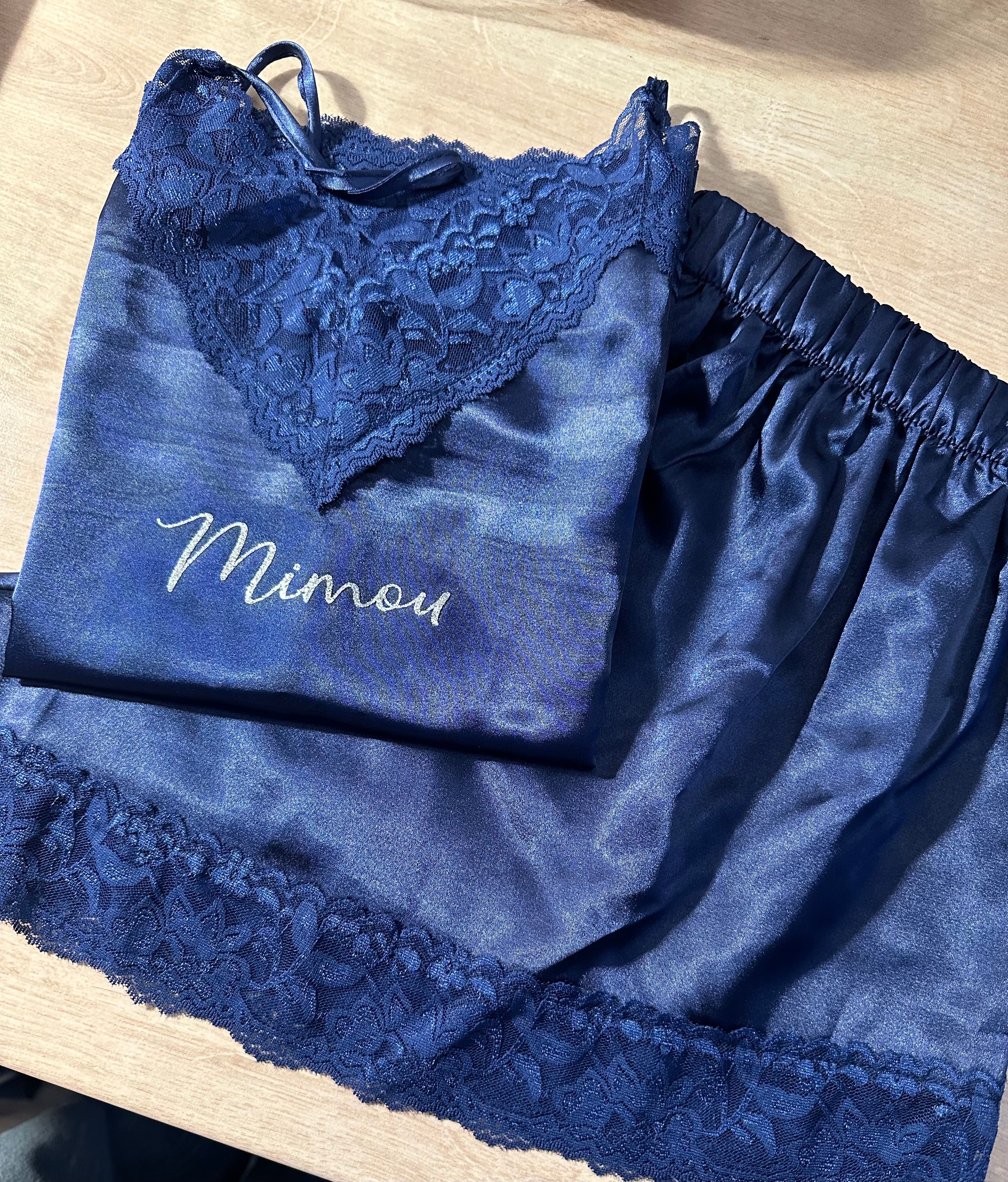 Pyjama satin (shorty/débardeur)