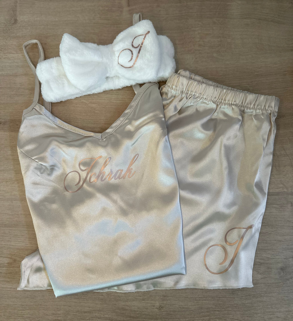 Pyjama satin (shorty/débardeur)