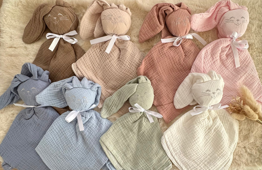 Doudou Lapin gaze de coton