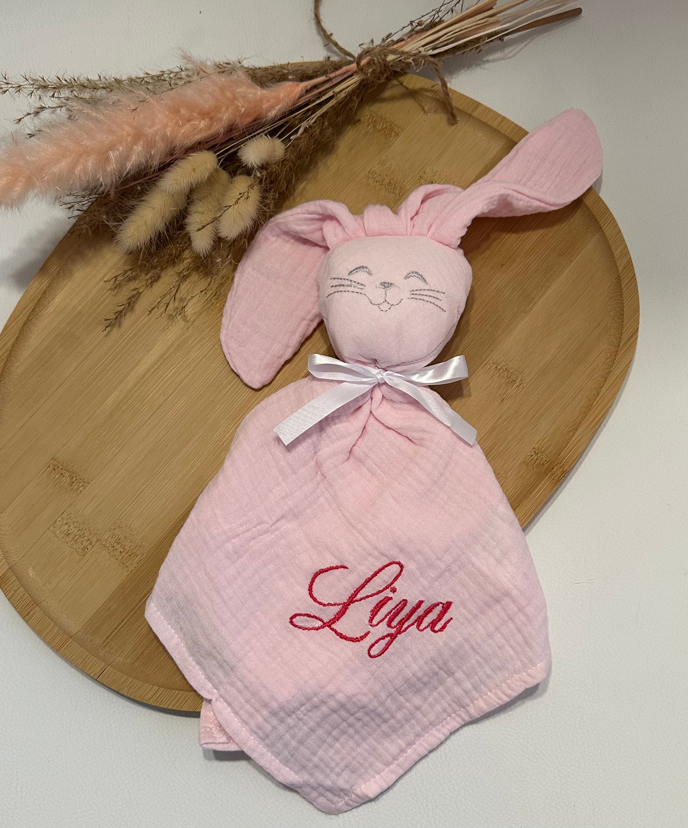 Doudou Lapin gaze de coton