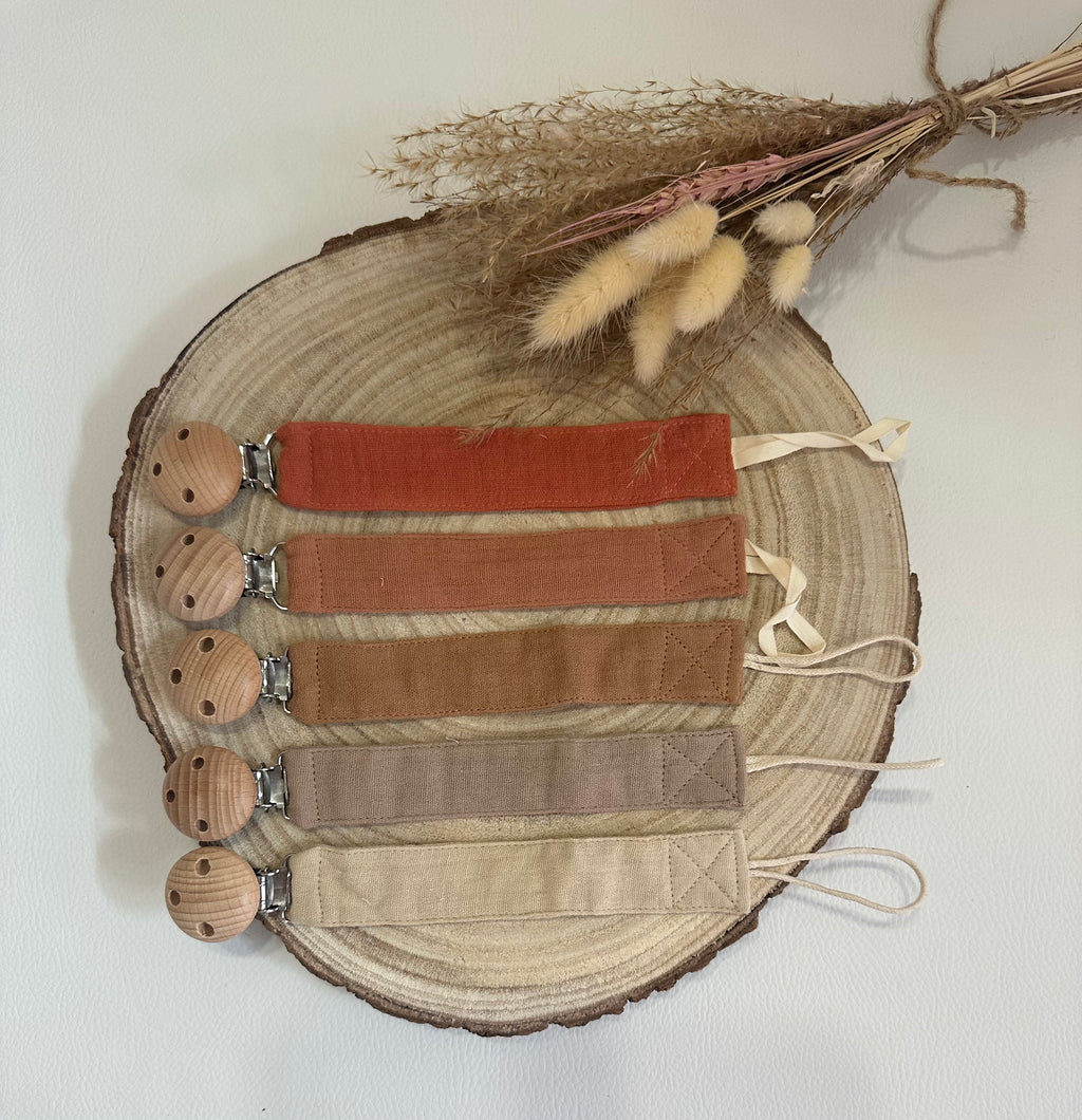 Attache tétine gaze de coton