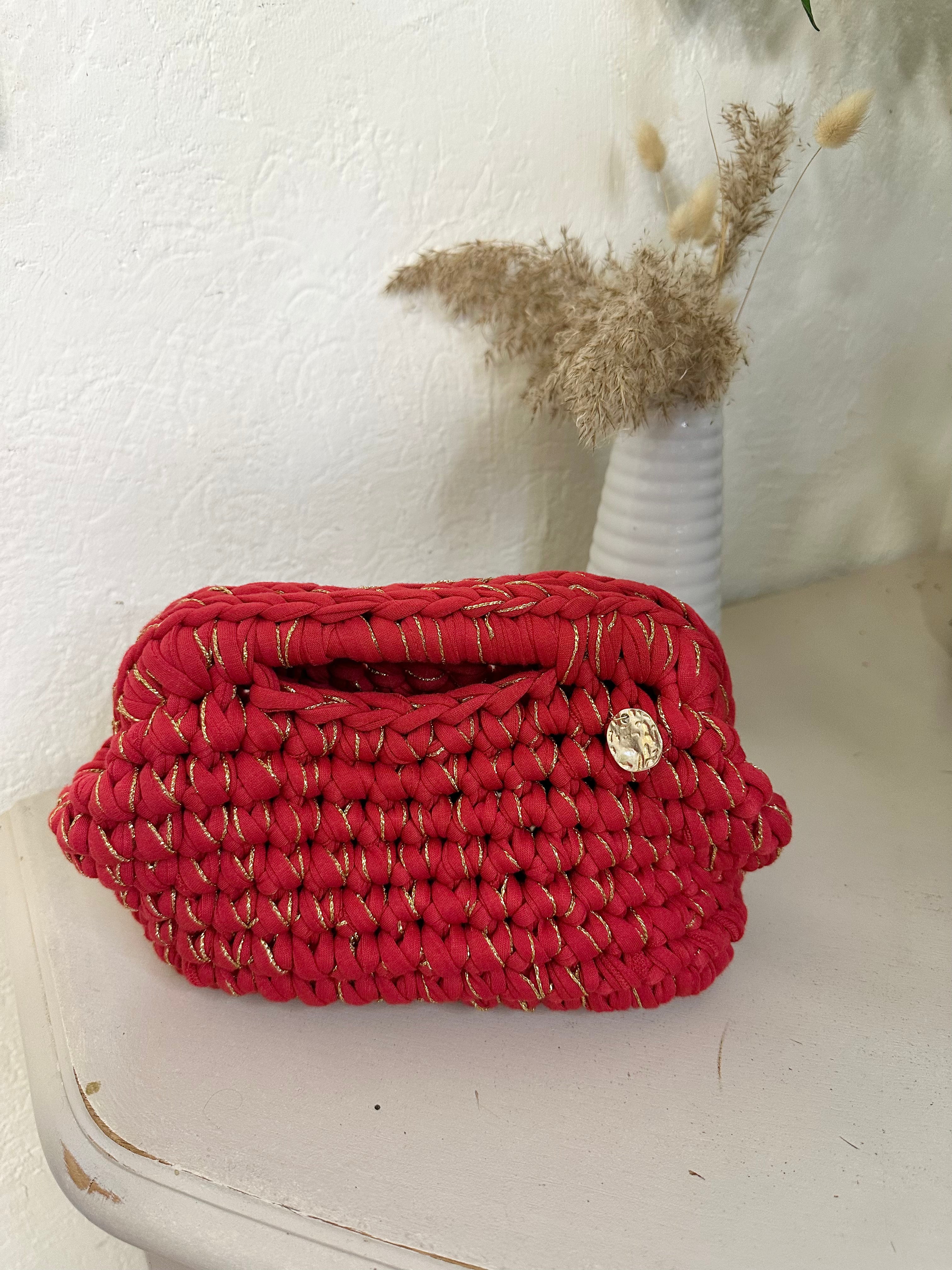 Sac au crochet L'IRRESISTIBLE ROUGE ET OR