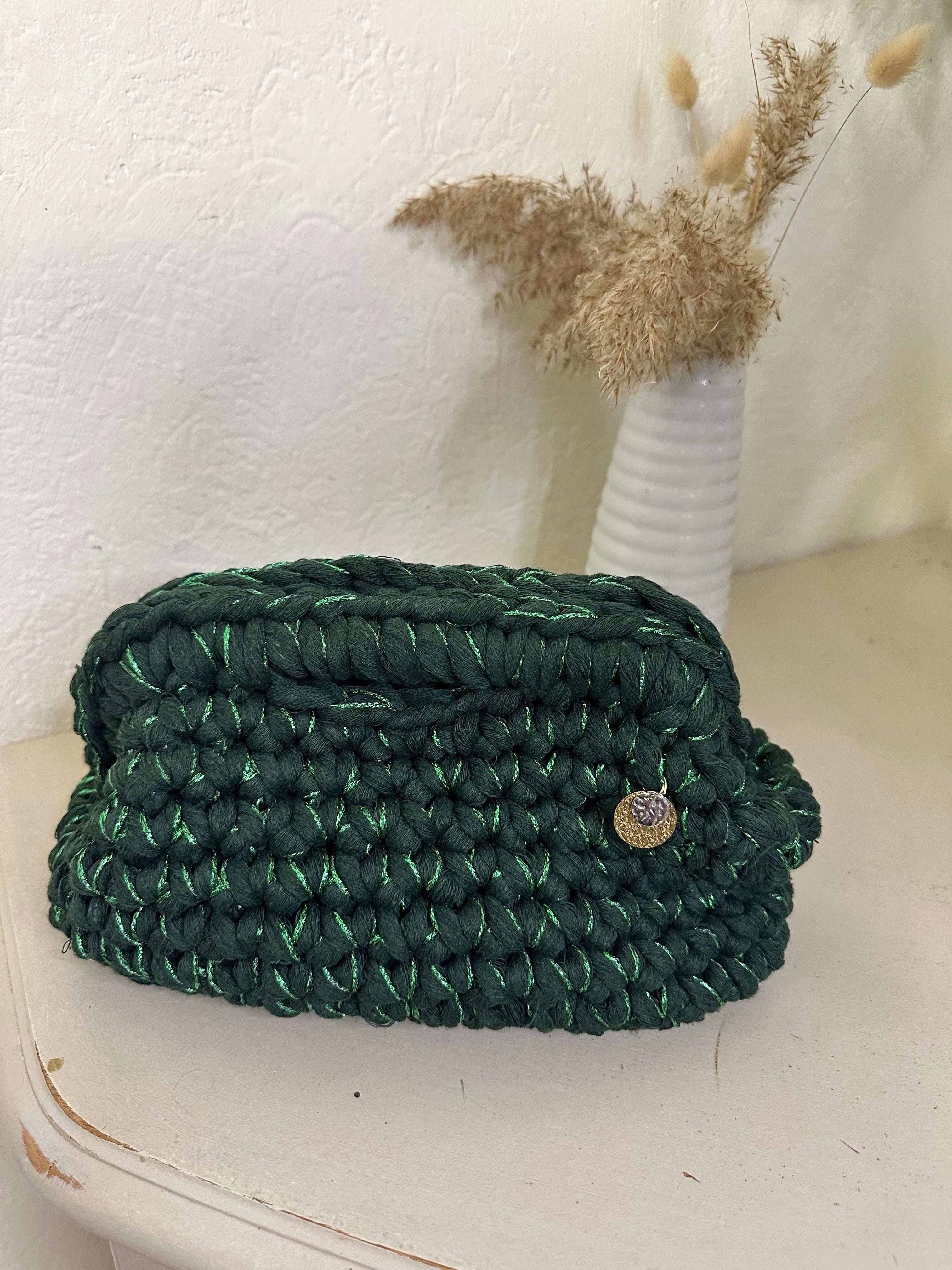 Sac au crochet L'IRRESISTIBLE VERT ET OR