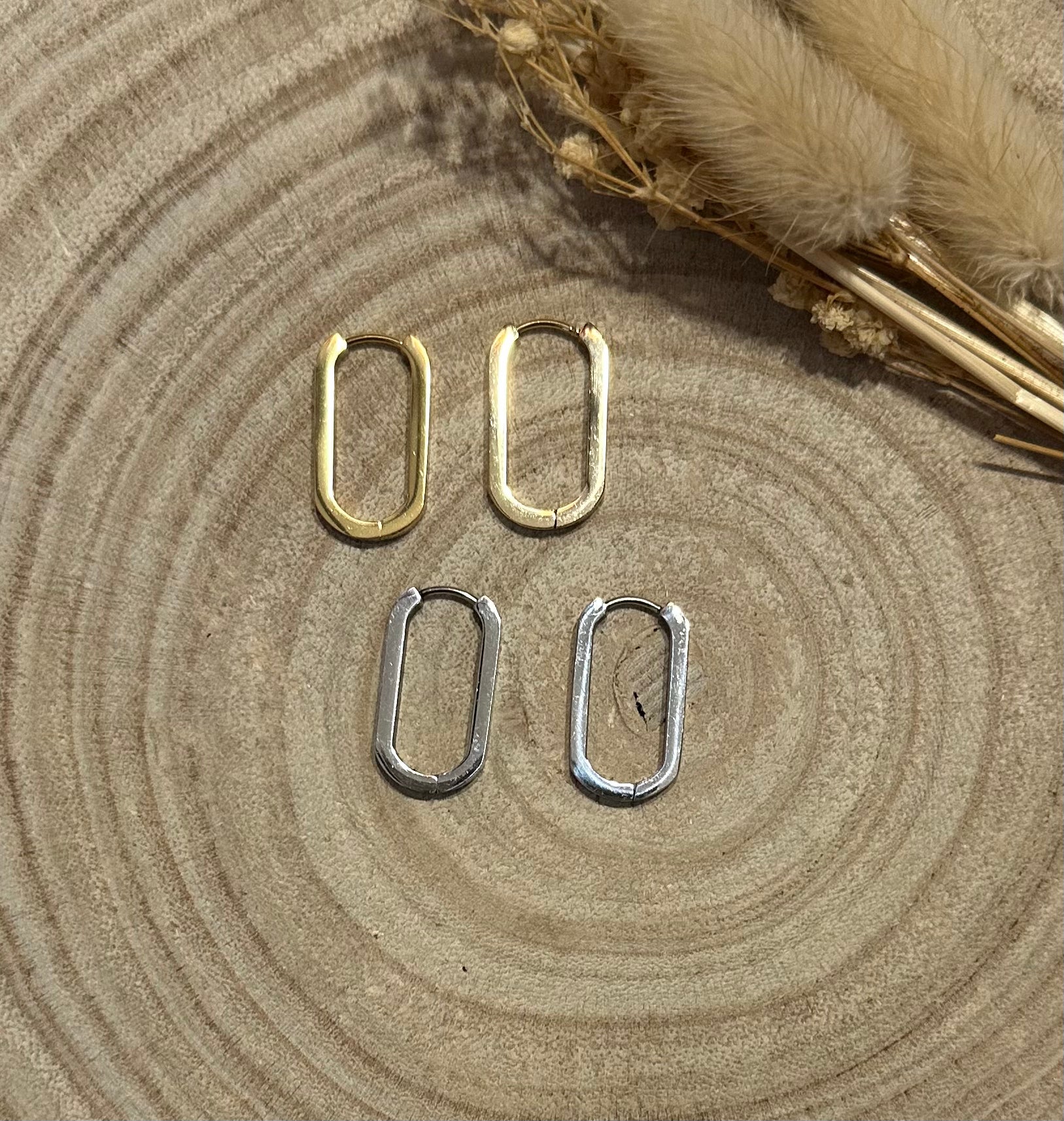 Créole ovale plate à clip