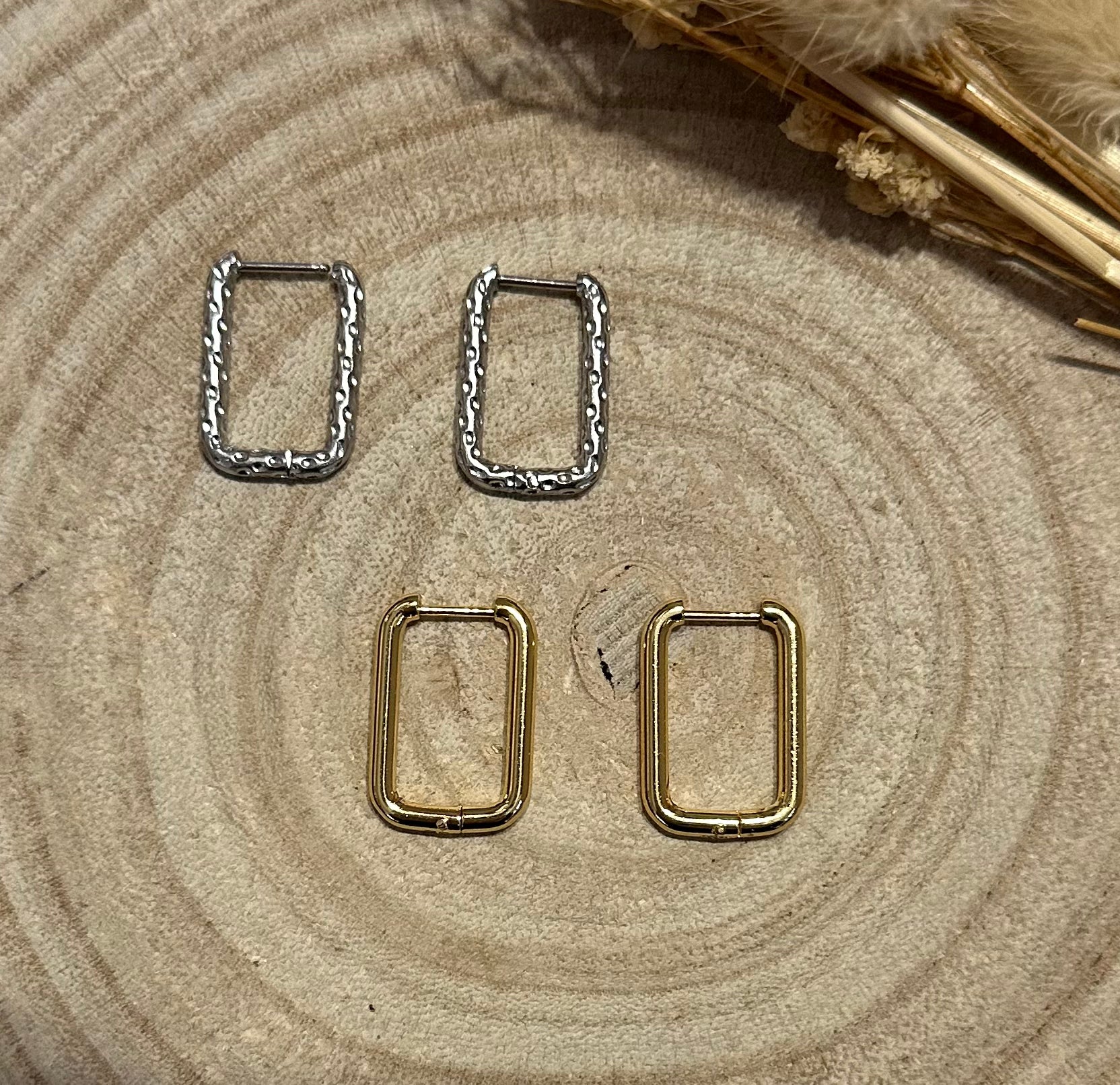 Créole rectangulaire à clip