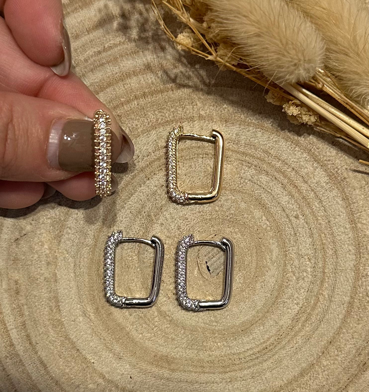 Créole strass à clip