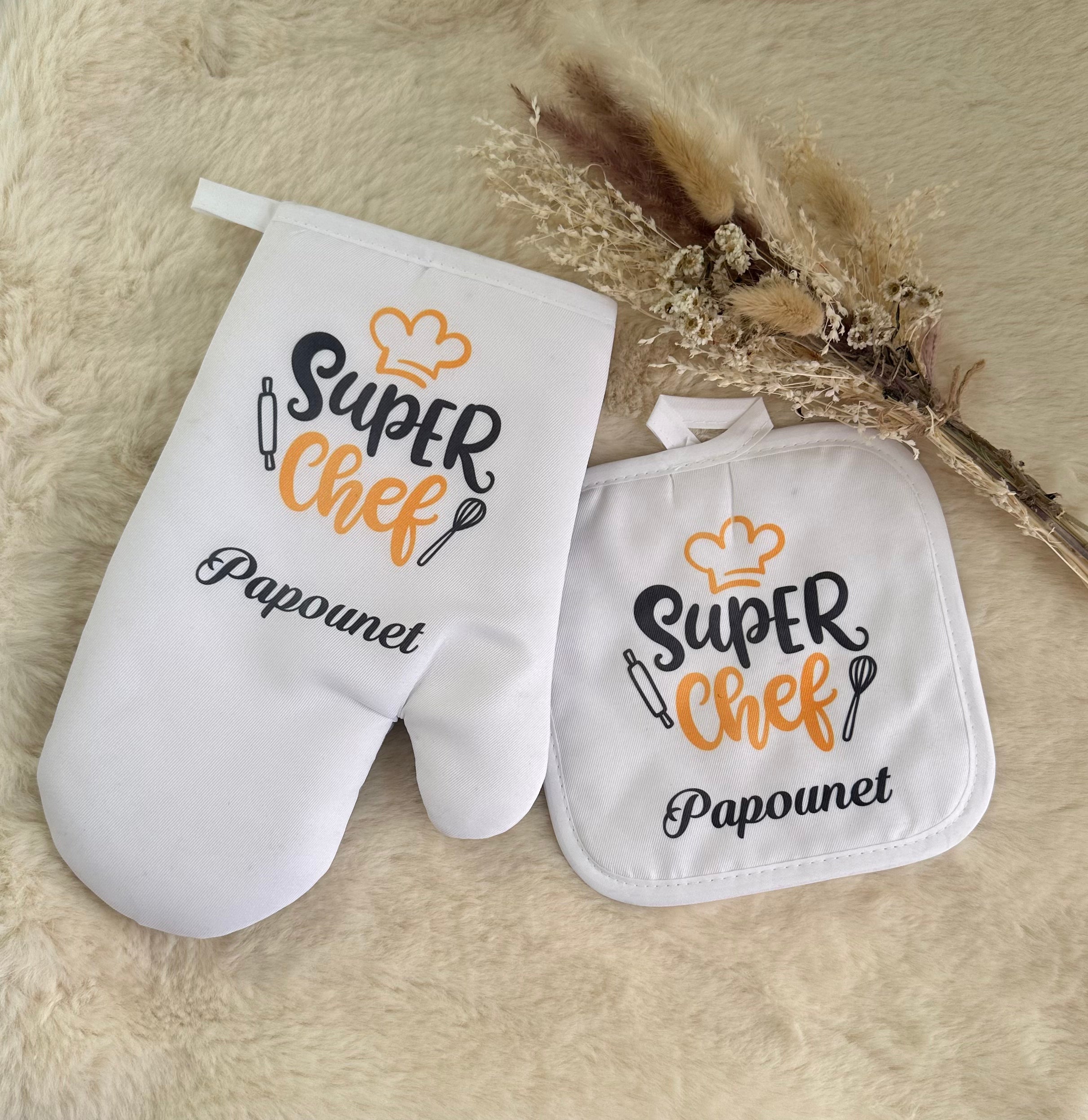 Gant de cuisine et manique personnalisé